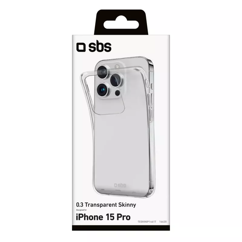 Kryt SBS TESKINIP1561PT pre iPhone 15 Pro 15,5 cm transparentný