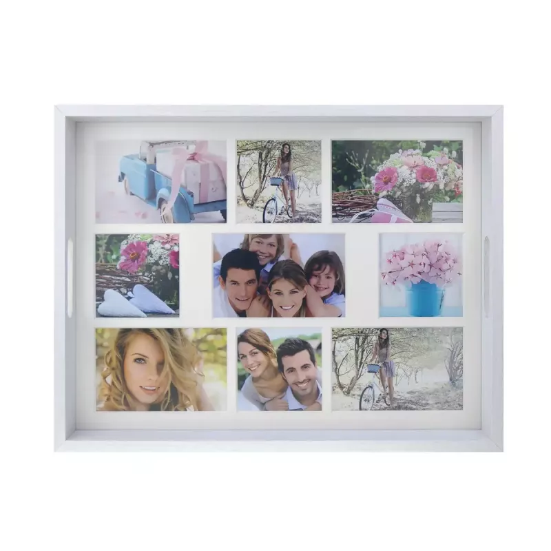 Multi rám na fotografie ZEP W006 drevo biely 447x347 mm