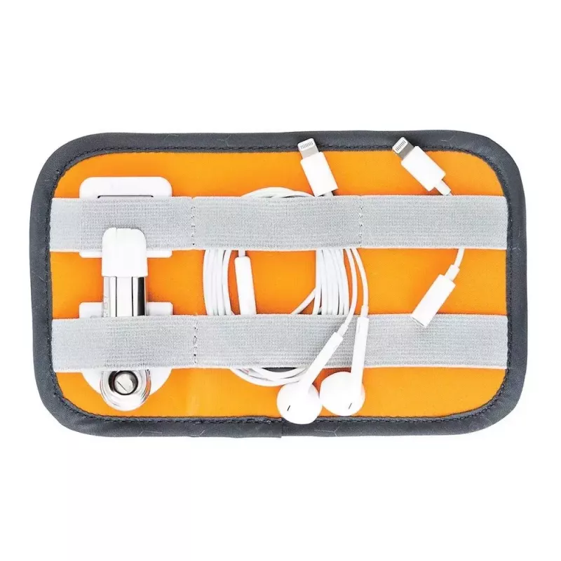 Taška Lowepro GearUp Pouch Mini nylon polyester ripstop sivá oranžová
