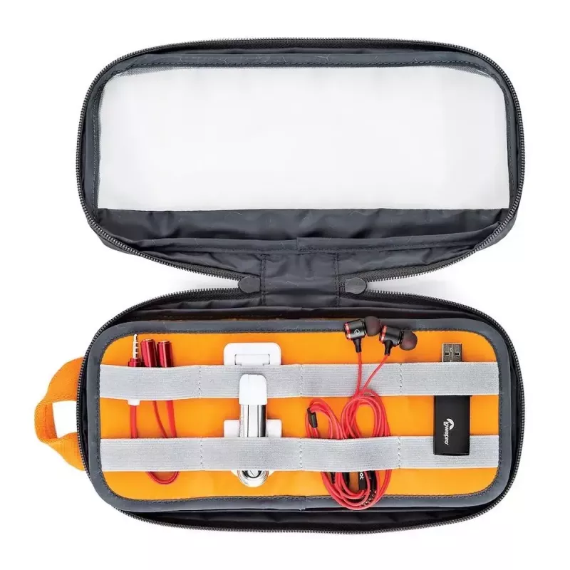 Taška Lowepro Pouch Medium GearUp GL LP37139-GRL nylon ripstop polyester oranžová sivá 280x45x140 mm