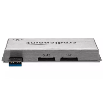 CradlePoint MC400 modem – mobilný modem, upstream 5,76 Mbit/s, downstream 42,2 Mbit/s, 256-QAM, strieborná, 104 g