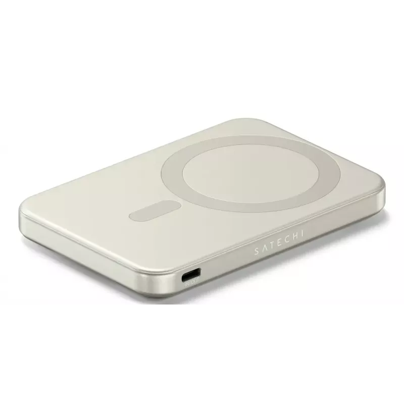 Prenosná powerbanka Satechi ST-B5Q2SW 5000 mAh, bezdrôtové nabíjanie, piesková