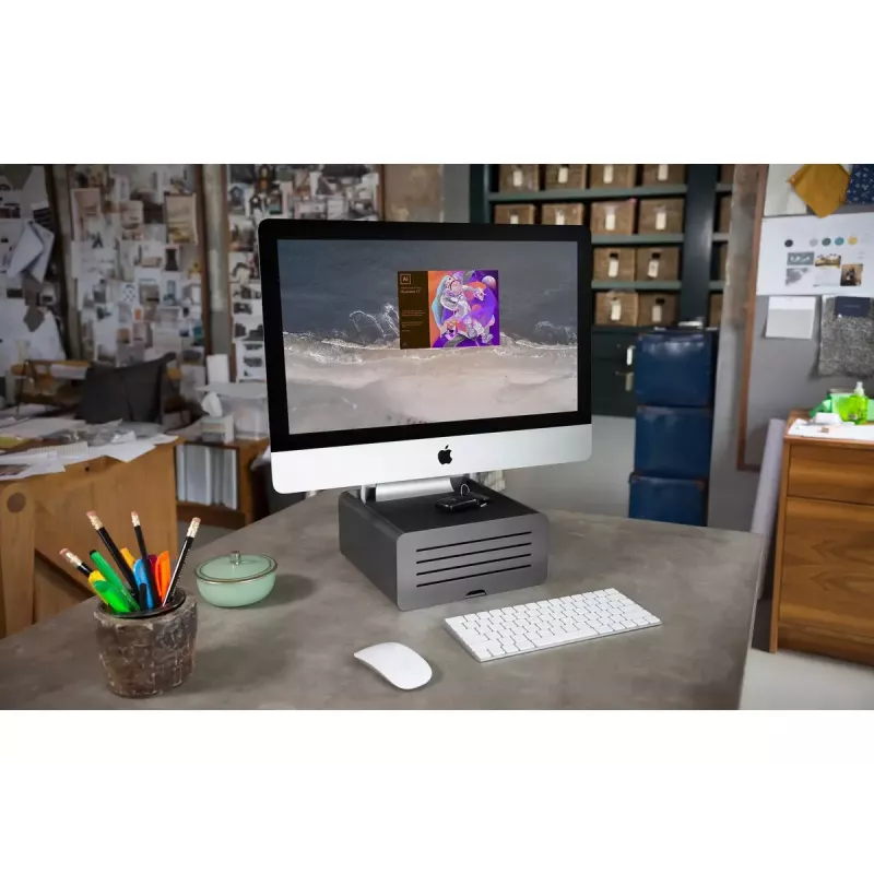 Stojan na stôl Twelve South HiRise Pro čierny Wood Freestanding
