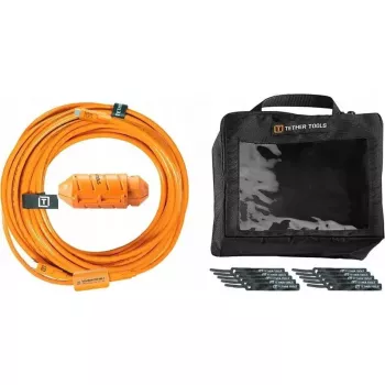Tether Tools USB-C na Micro-B kábel CUC31RB-ORG 9,40 m, pravoúhly Micro-B konektor samec, oranžová