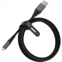 USB-na-Lightning kábel OTTERBOX Premium 2 m – Dark Ash čierny, USB-A na Lightning, odolné nabíjanie a prenos dát