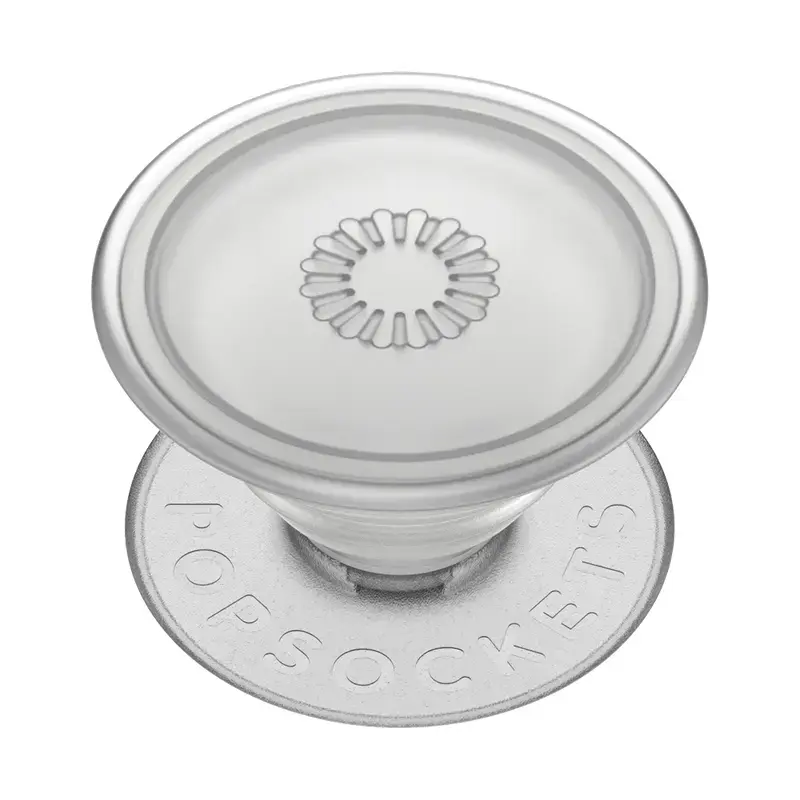 Grip PopSockets PlantCore od Popsockets — univerzálny grip na telefón, sivá priesvitná, 38,8 × 7,7 mm