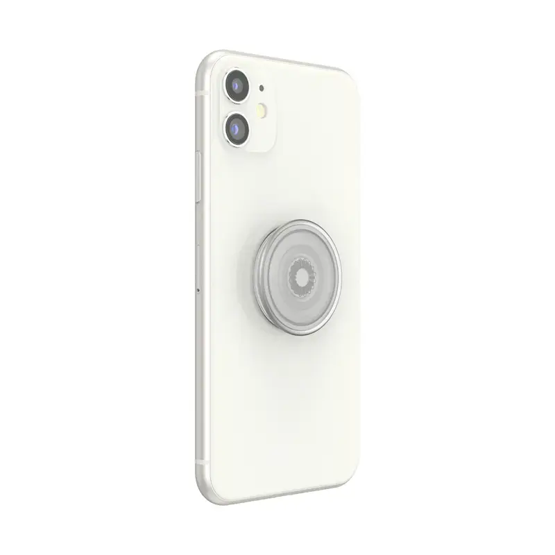 Grip PopSockets PlantCore od Popsockets — univerzálny grip na telefón, sivá priesvitná, 38,8 × 7,7 mm