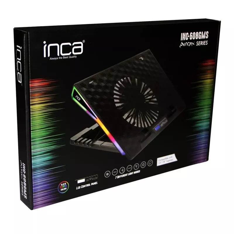 Stojan na notebook Inca INC-608GMS čierny 43,2 cm 17 palcov