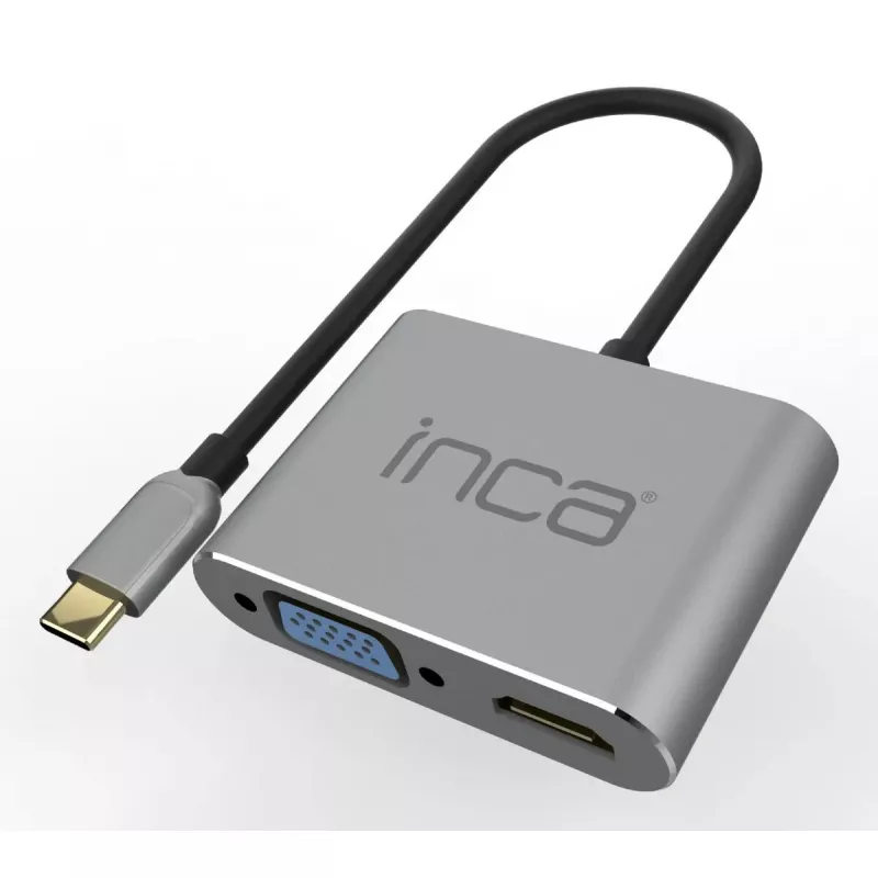 Inca ITPC-06TX rozširujúci hub USB Type-C 5000 Mbit/s sivý