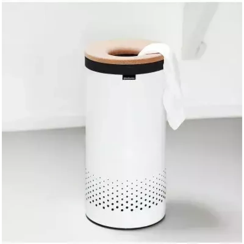 Koš na bielizeň Brabantia 104367 hnedý biely výška 665 mm priemer 30 cm