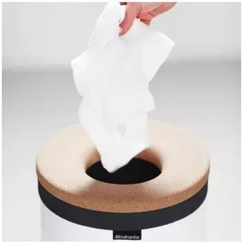 Koš na bielizeň Brabantia 104367 hnedý biely výška 665 mm priemer 30 cm