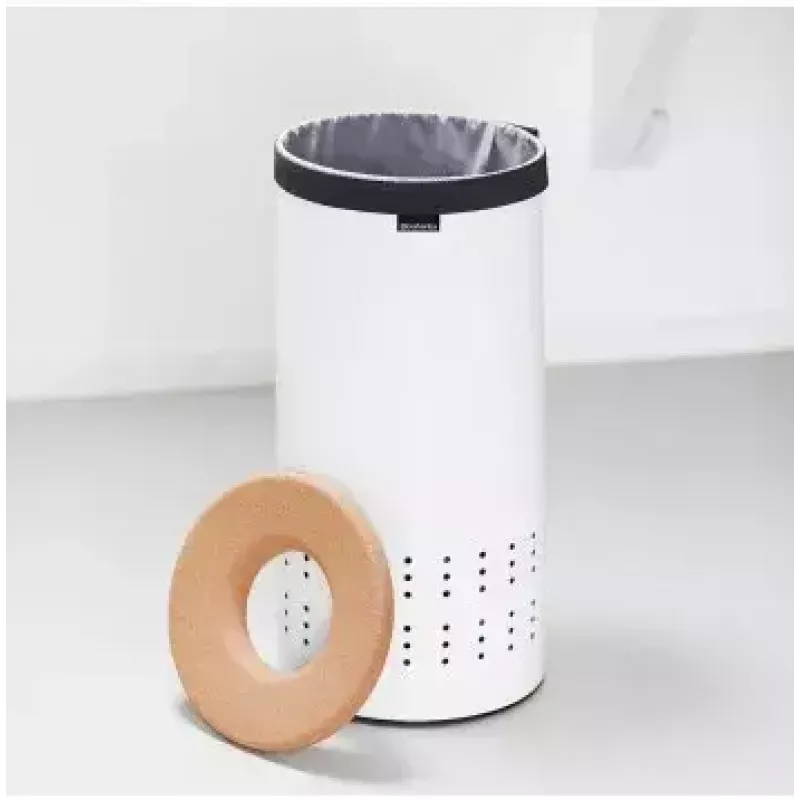 Koš na bielizeň Brabantia 104367 hnedý biely výška 665 mm priemer 30 cm