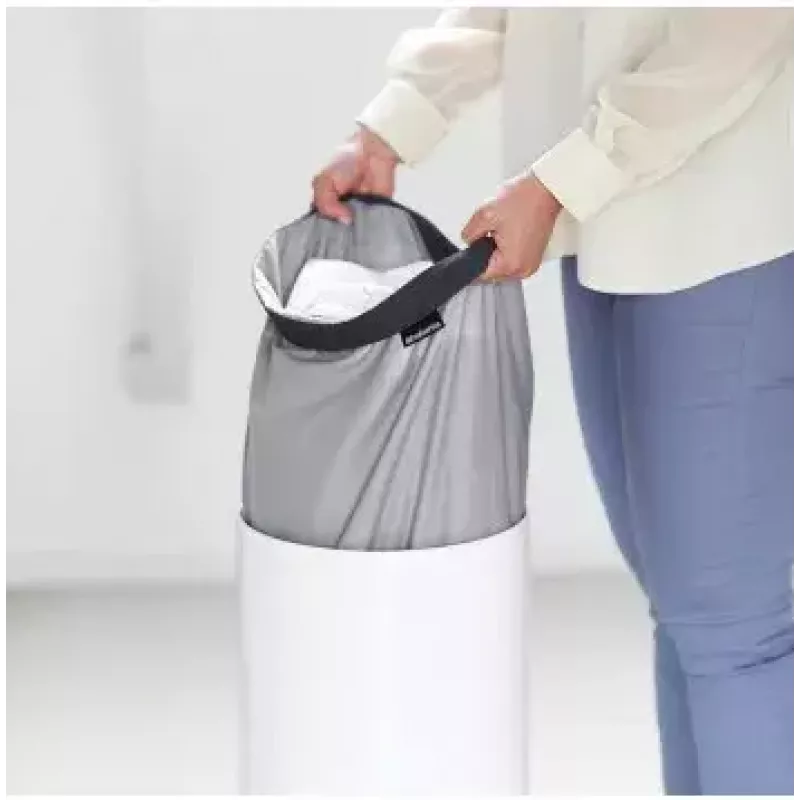 Koš na bielizeň Brabantia 104367 hnedý biely výška 665 mm priemer 30 cm
