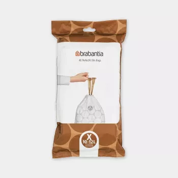 Vrecia na odpad BRABANTIA 12 l biele, balenie 40 ks (model 138041) plastové vrecia 490×357 mm