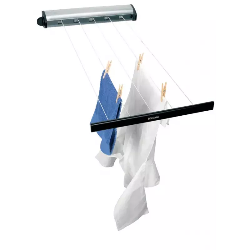 Nástenná šnúra na bielizeň Brabantia Pull-Out Drying Lines Set 2 ks nehrdzavejúca oceľ