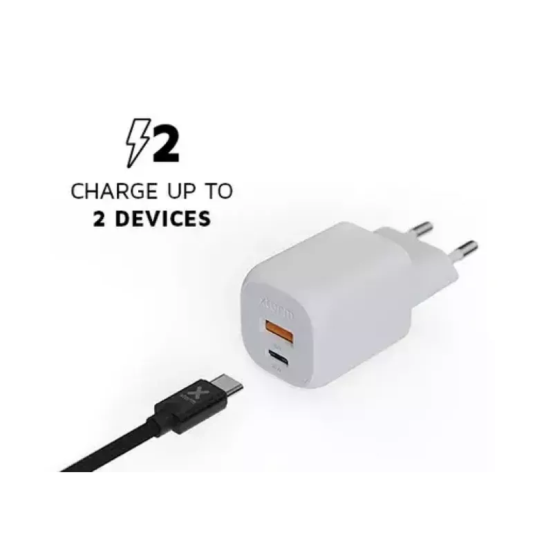 Nástenná nabíjačka Xtorm 35W GaN² Ultra interiérová USB Type-C rýchle nabíjanie biela
