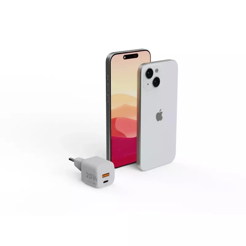 Nástenná nabíjačka Xtorm 20W GaN² Ultra — 20 W, USB-C, interiérová, biela