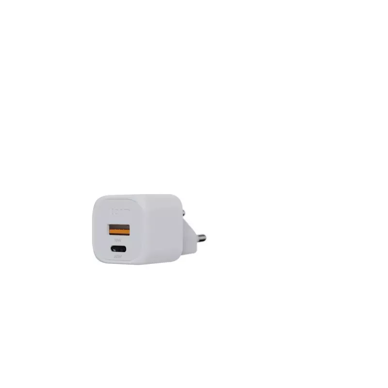 Nástenná nabíjačka Xtorm 20W GaN² Ultra — 20 W, USB-C, interiérová, biela