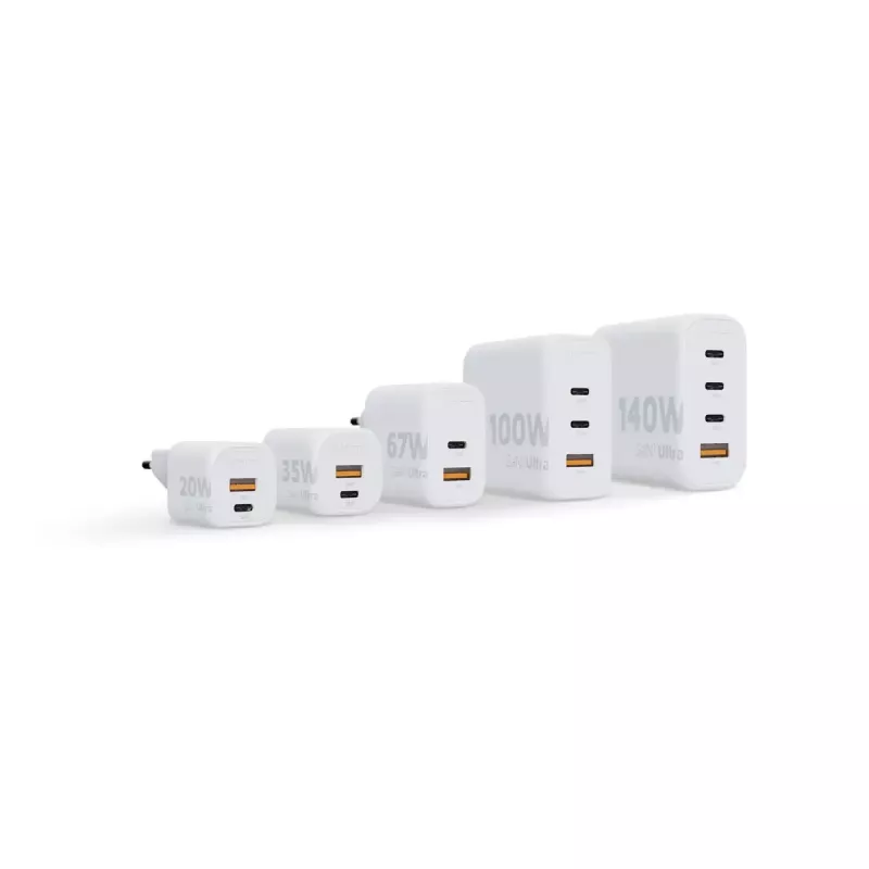 Nástenná nabíjačka Xtorm 20W GaN² Ultra — 20 W, USB-C, interiérová, biela