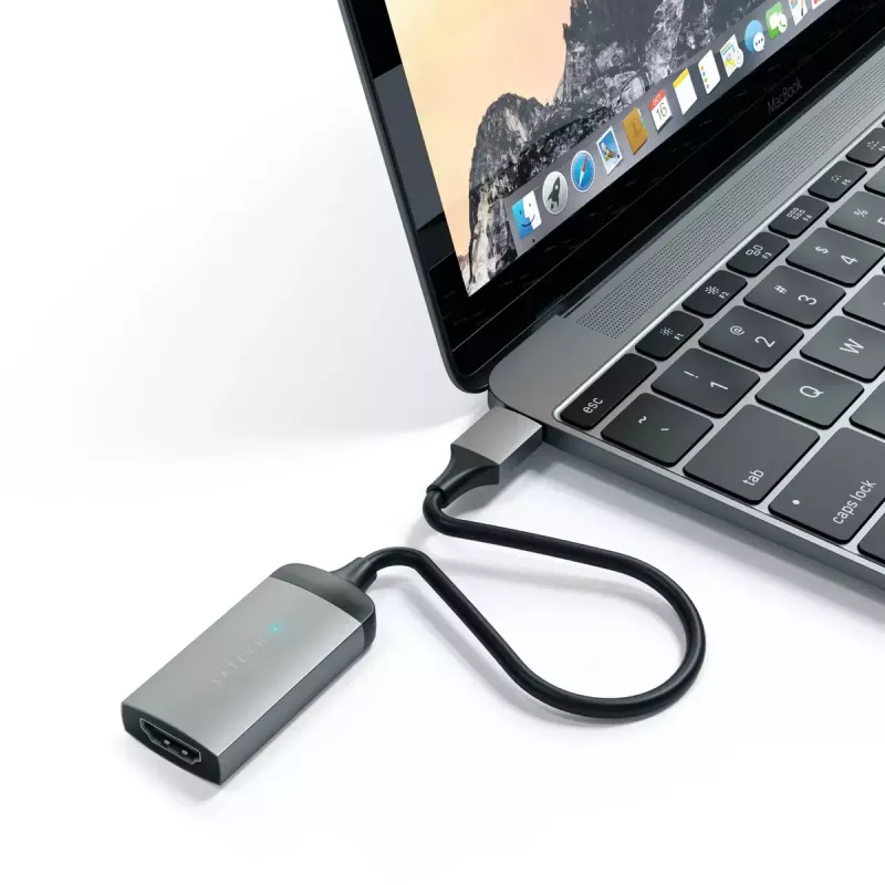 USB grafický adaptér Satechi ST-TC4KHAM sivý