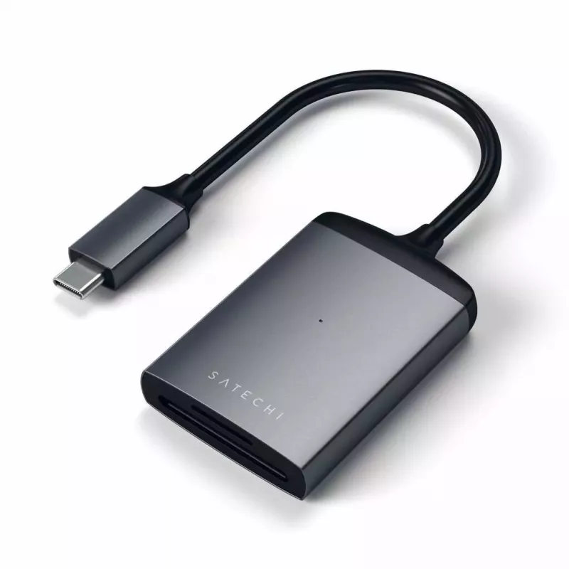 Satechi ST-TCU3CRM čítačka kariet USB 2.0 Type-C – SD, MicroSD, sivá, interná, 312 Mbit/s