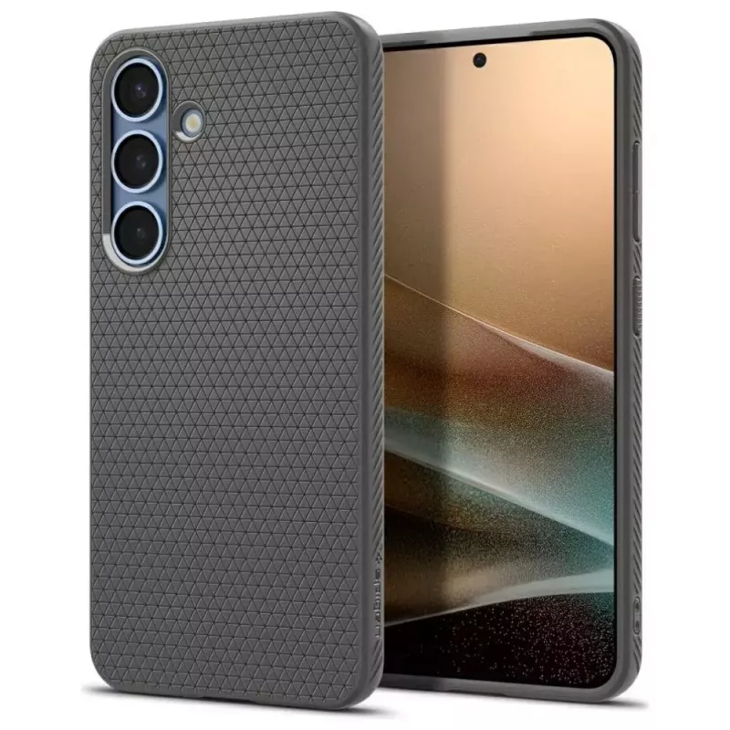 Ochranné puzdro Spigen Liquid Air pre Galaxy S25 — Marble Grau, tenké, tlmiaci nárazy