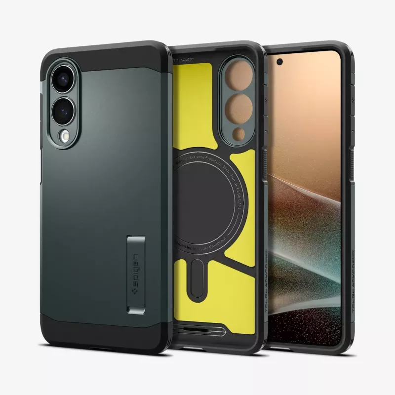 Puzdro Spigen Galaxy S25 Edge Tough Armor AI Abyss zelené