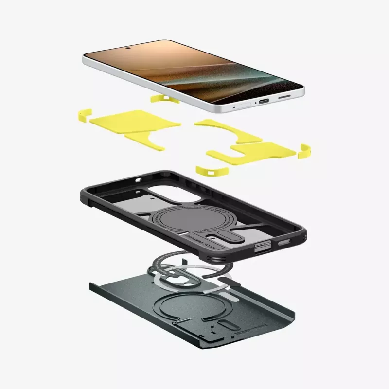 Puzdro Spigen Galaxy S25 Edge Tough Armor AI Abyss zelené
