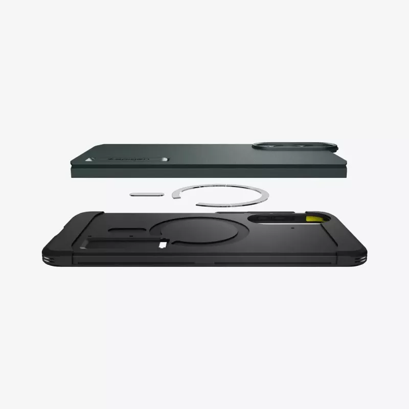 Puzdro Spigen Galaxy S25 Edge Tough Armor AI Abyss zelené