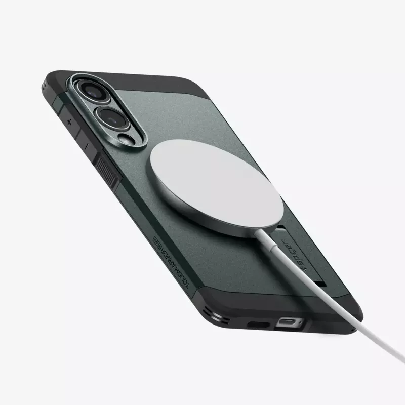 Puzdro Spigen Galaxy S25 Edge Tough Armor AI Abyss zelené