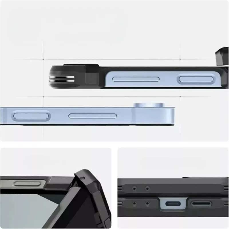 Ochranné puzdro Spigen Tough Armor Pro Mag pre Galaxy Z Flip 7 FE — čierne
