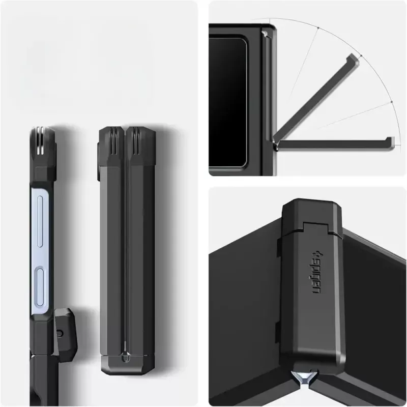 Ochranné puzdro Spigen Tough Armor Pro Mag pre Galaxy Z Flip 7 FE — čierne