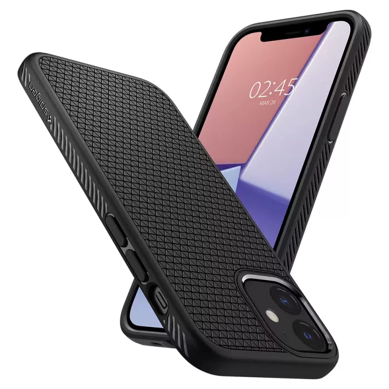 Puzdro Spigen Liquid Air iPhone 12 12 Pro čierne
