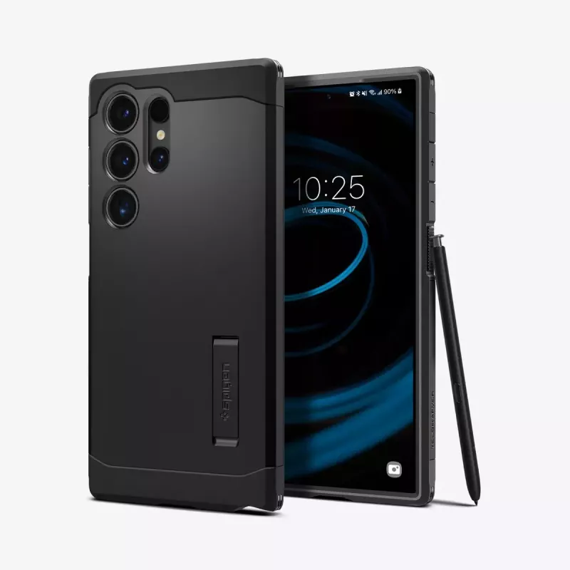 Puzdro na telefón Spigen Tough Armor čierne Galaxy S24 Ultra 17,3 cm