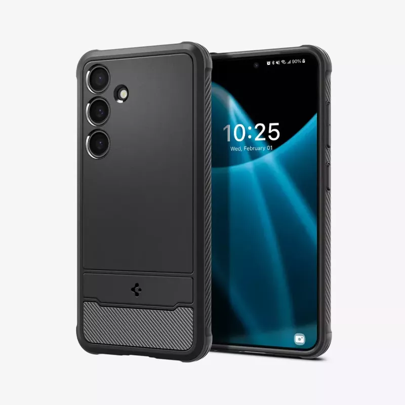 Puzdro na telefón Spigen Rugged Armor čierne Samsung Galaxy S24 15,8 cm