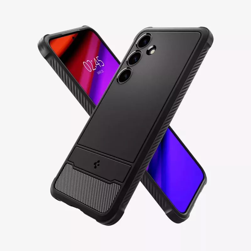 Puzdro na telefón Spigen Rugged Armor čierne Samsung Galaxy S24 15,8 cm