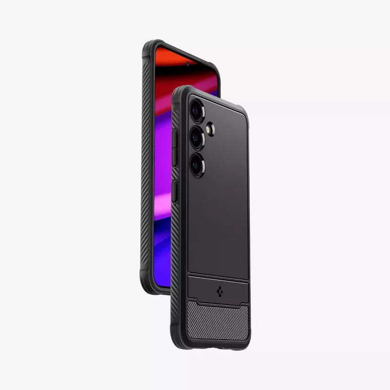 Puzdro na telefón Spigen Rugged Armor čierne Samsung Galaxy S24 15,8 cm