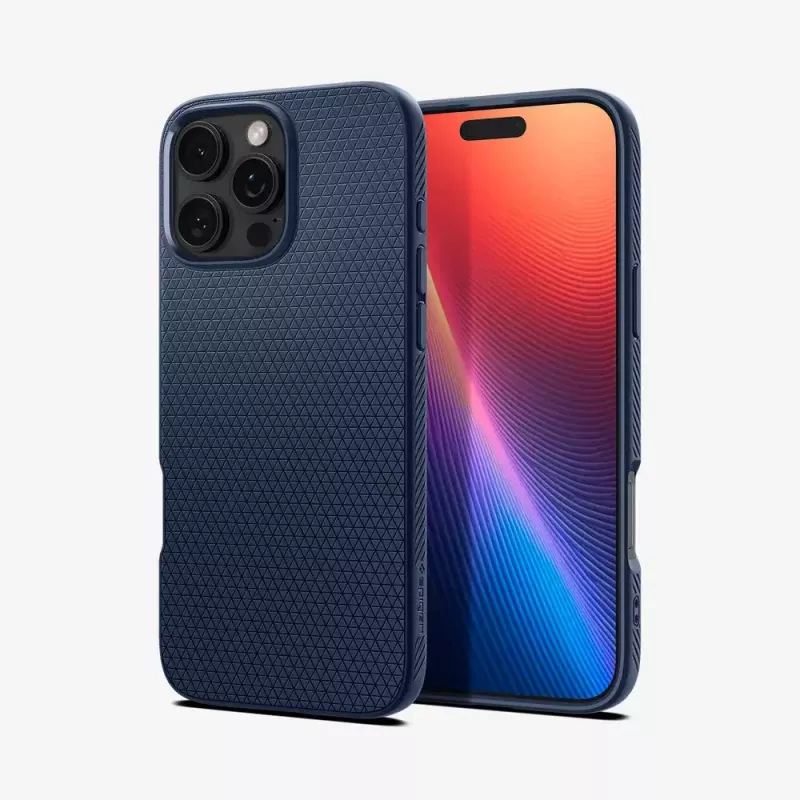 Puzdro na telefón Spigen Liquid Air navy pre iPhone 16 Pro Max