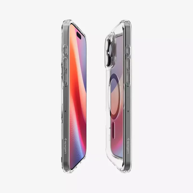Puzdro na telefón Spigen Ultra Hybrid (MagFit) 17,5 cm grafitové transparentné