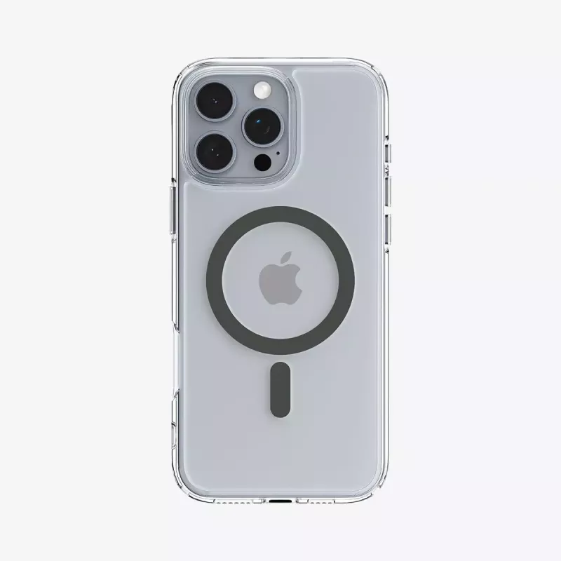Puzdro na telefón Spigen Ultra Hybrid (MagFit) 17,5 cm grafitové transparentné