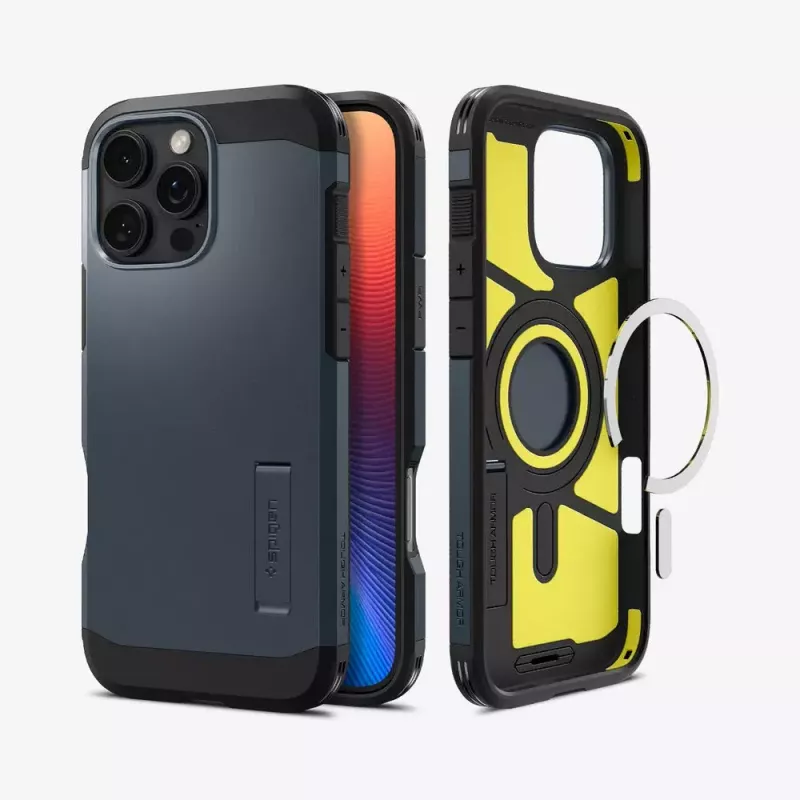 Puzdro na telefón Spigen Tough Armor AI kryt sivý pre iPhone 16 Pro Max