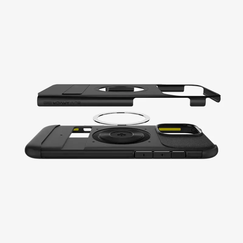 Puzdro na telefón Spigen Slim Armor (MagFit) kryt čierny 17,5 cm