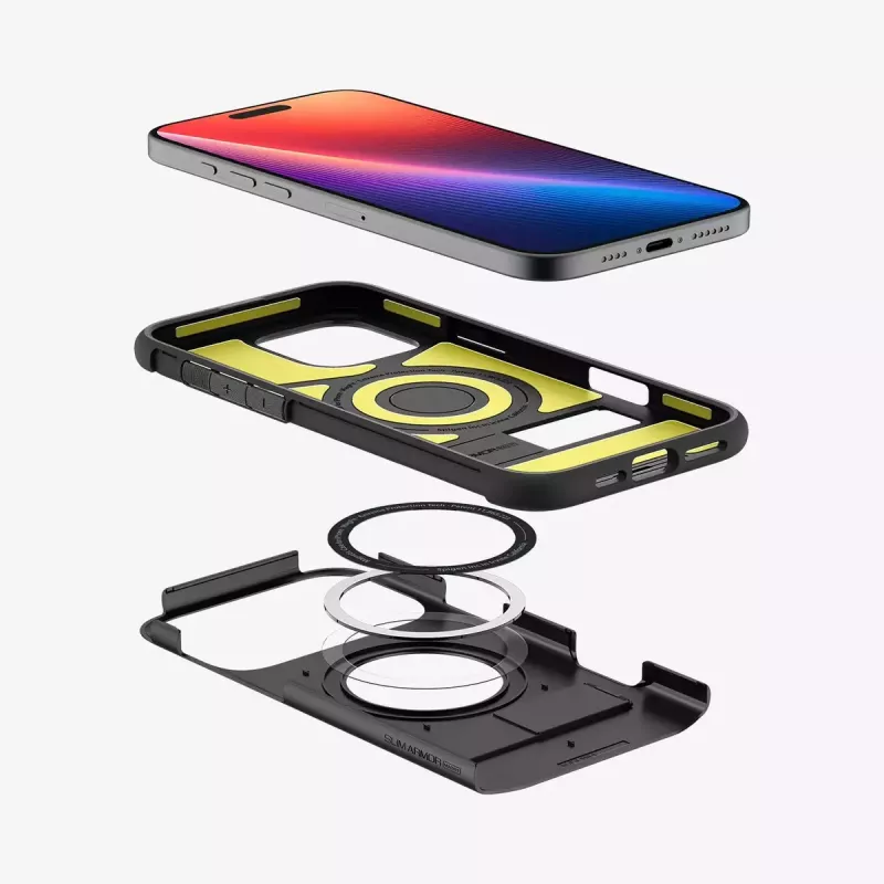 Puzdro na telefón Spigen Slim Armor (MagFit) kryt čierny 17,5 cm
