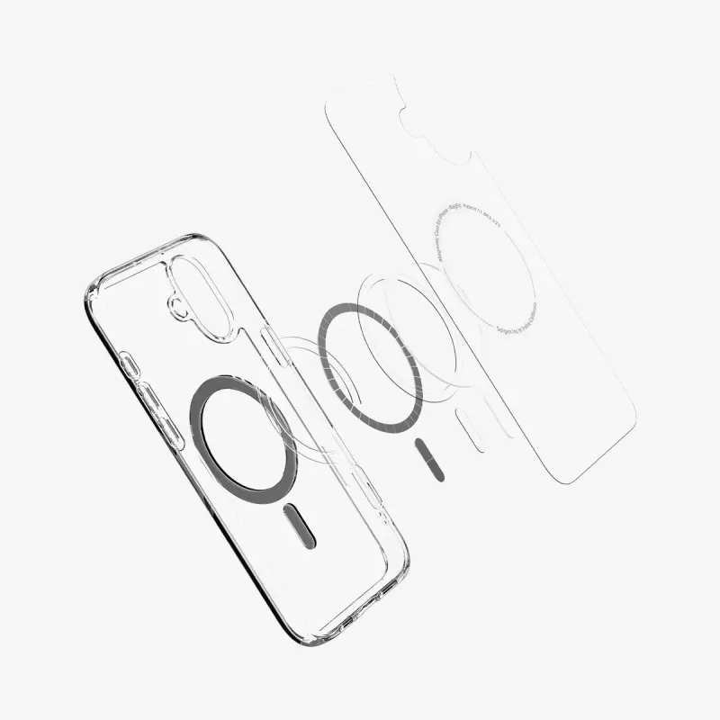 Puzdro na telefón Spigen Ultra Hybrid (MagFit) puzdro čierne transparentné pre iPhone 16 Plus