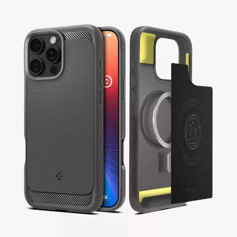 Puzdro na telefón Spigen Rugged Armor MagFit puzdro sivé 16 cm
