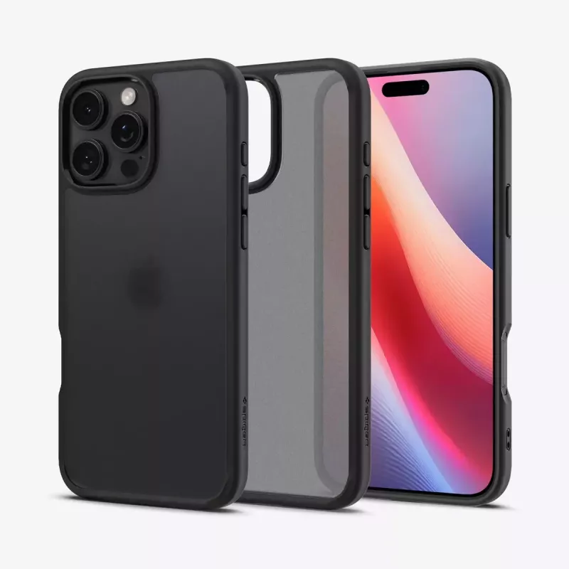 Puzdro na telefón Spigen Ultra Hybrid čierne pre iPhone 16 Pro 6,3 palca