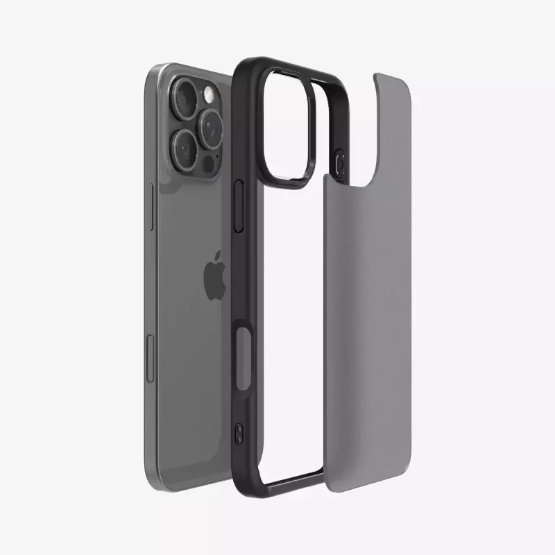 Puzdro na telefón Spigen Ultra Hybrid čierne pre iPhone 16 Pro 6,3 palca