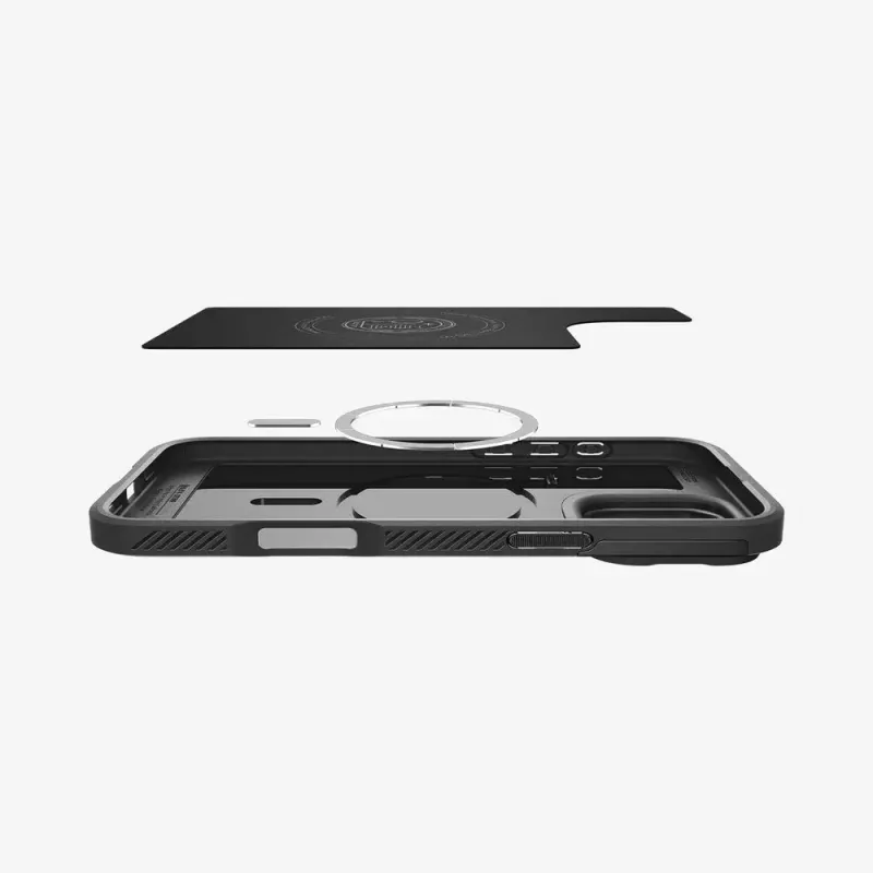 Puzdro na telefón Spigen Optik Armor kryt čierny pre iPhone 16 Pro