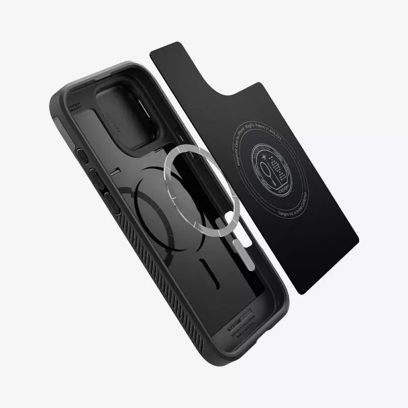 Puzdro na telefón Spigen Optik Armor kryt čierny pre iPhone 16 Pro