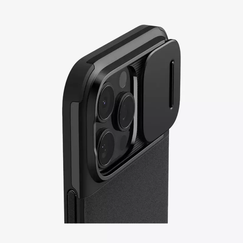 Puzdro na telefón Spigen Optik Armor kryt čierny pre iPhone 16 Pro